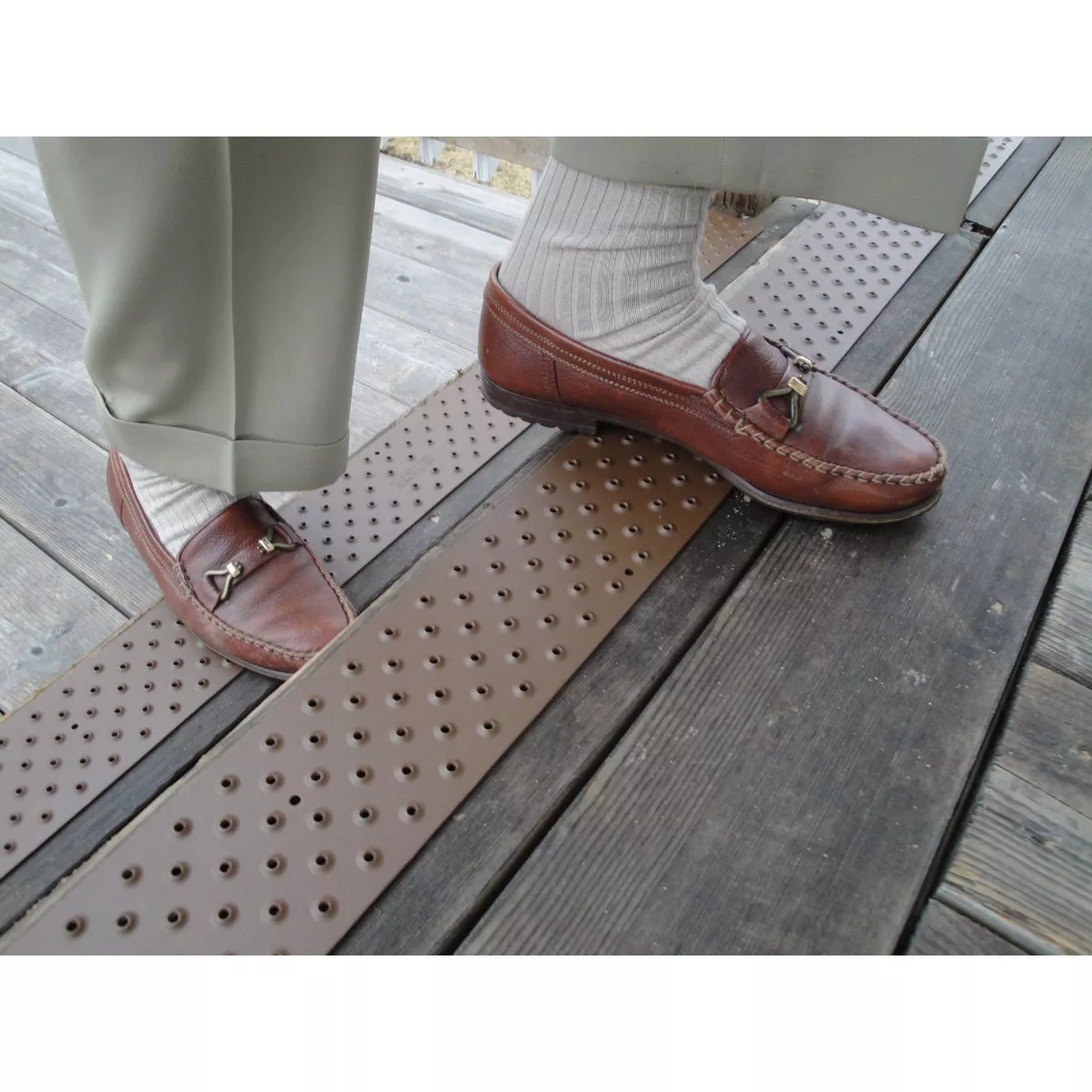 Handi Treads 3.75 In. W. x 30 In. L. Brown Non-Slip Aluminum Tread - photo 3