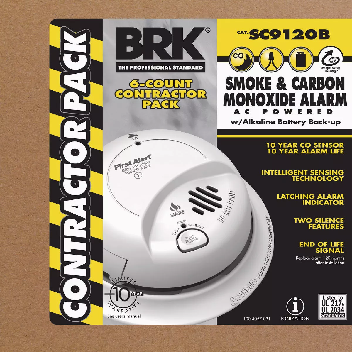 First Alert Hardwired 120V Electrochemical/Ionization Carbon Monoxide ...