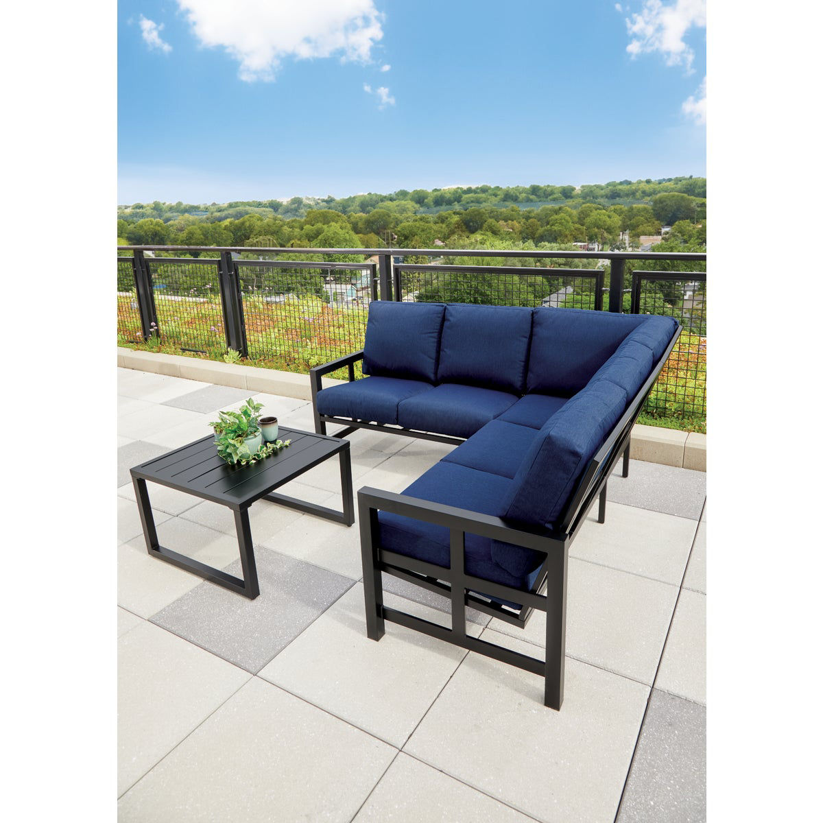 Outdoor Expressions 2-Piece Sectional Sofa Chat Set | Do it Best