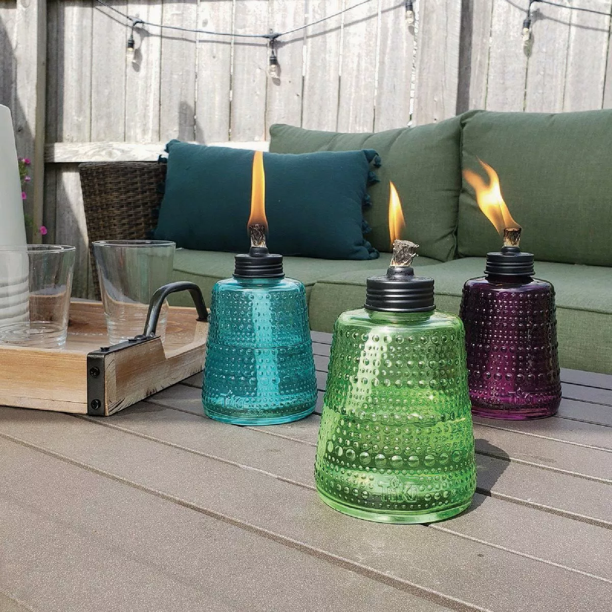 Tiki 6 In. Carnival Glass Table Torch - photo 3