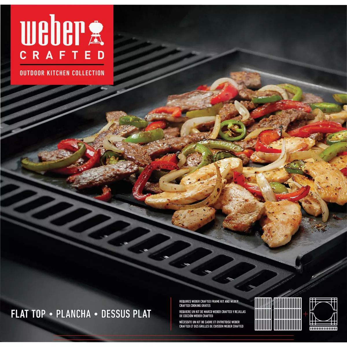 Weber 15.8 In. W. x 16 In. L. Carbon Steel Flat Top Grill Griddle - photo 3