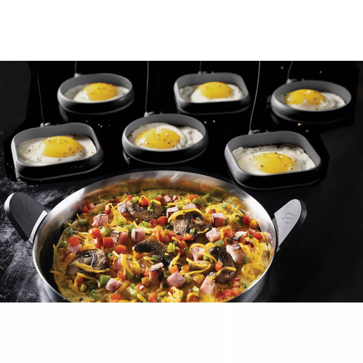 Blackstone Silicone Egg Ring and Stainless Omelet Ring 7-Piece Tool Set - photo 2