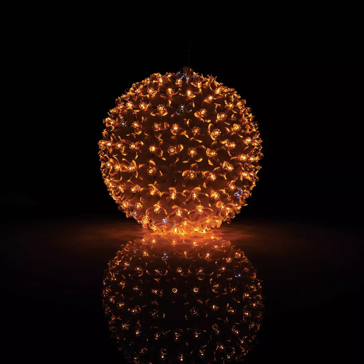 Alpine 8 In. Twinkling Warm White LED Sphere Christmas Ornament - photo 3