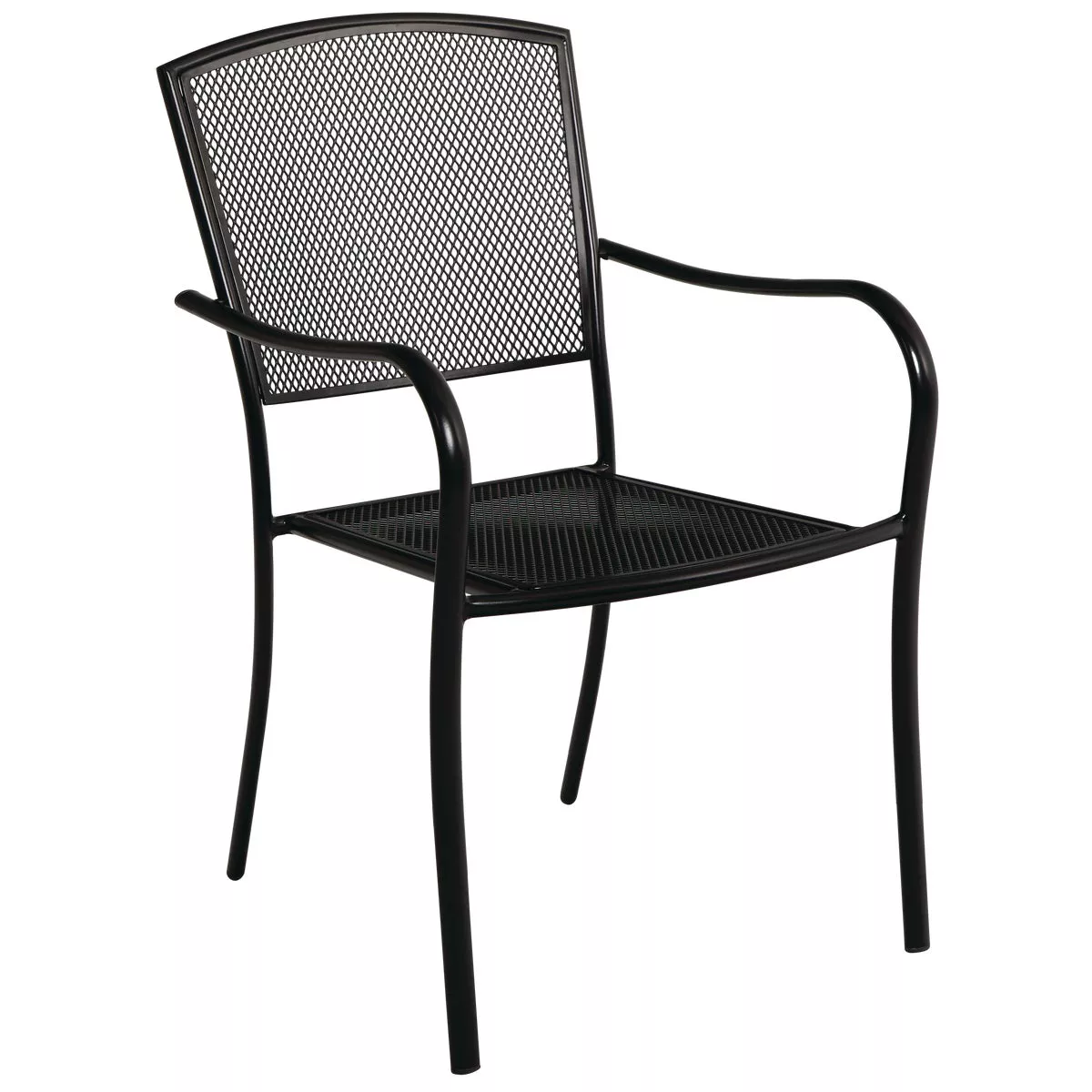 Outdoor Expressions Black Steel Mesh Stackable Chair - photo 7