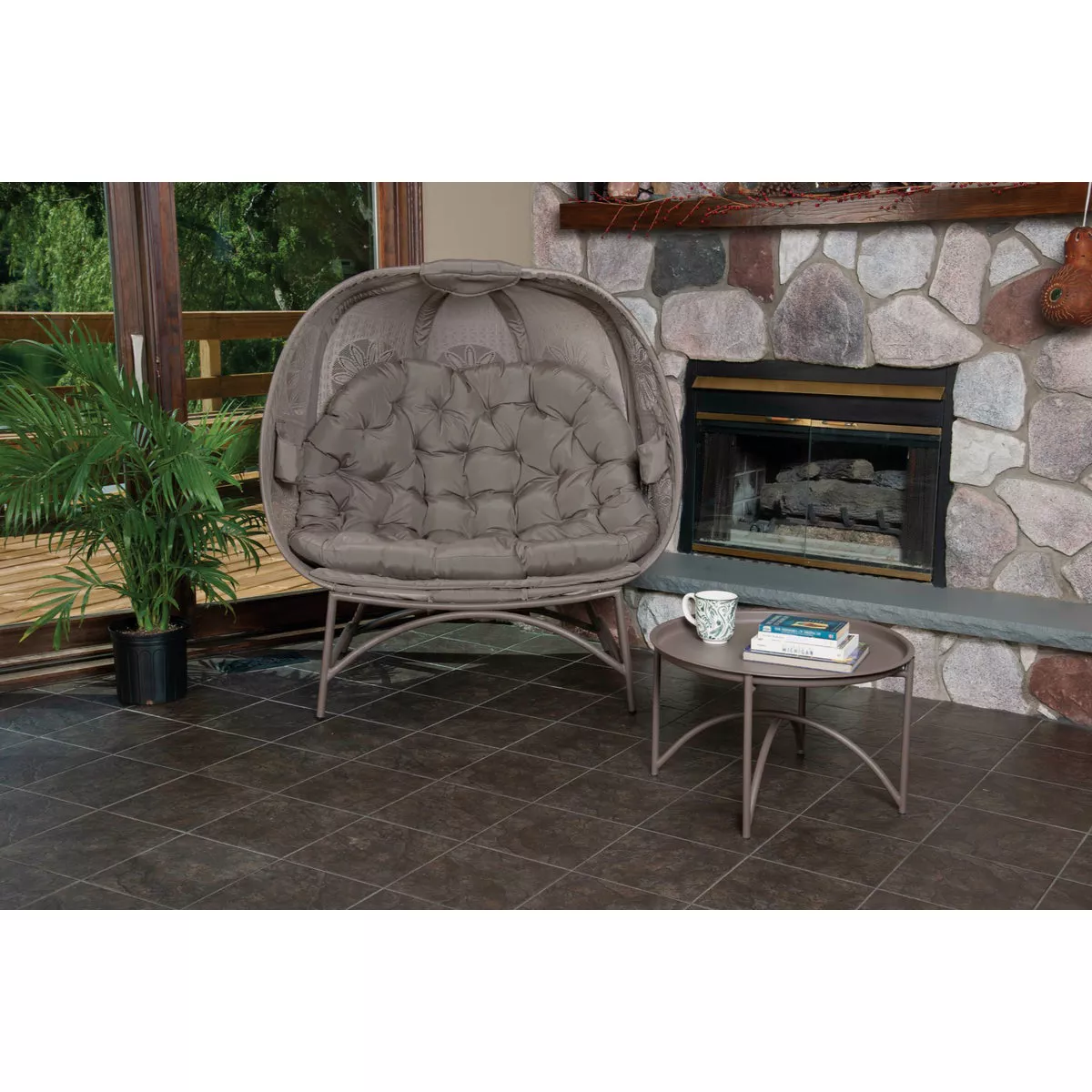 Flowerhouse Cozy Pumpkin 45 In. W. x 56 In. H. x 25 In. D. Sand Loveseat - photo 7