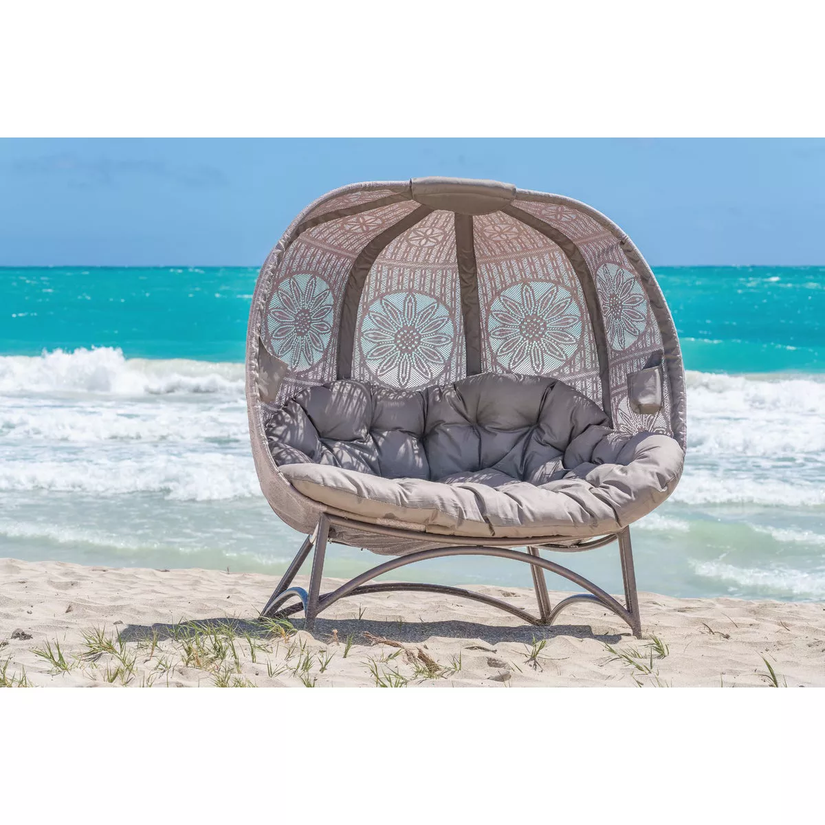 Flowerhouse Cozy Pumpkin 45 In. W. x 56 In. H. x 25 In. D. Sand Loveseat - photo 10