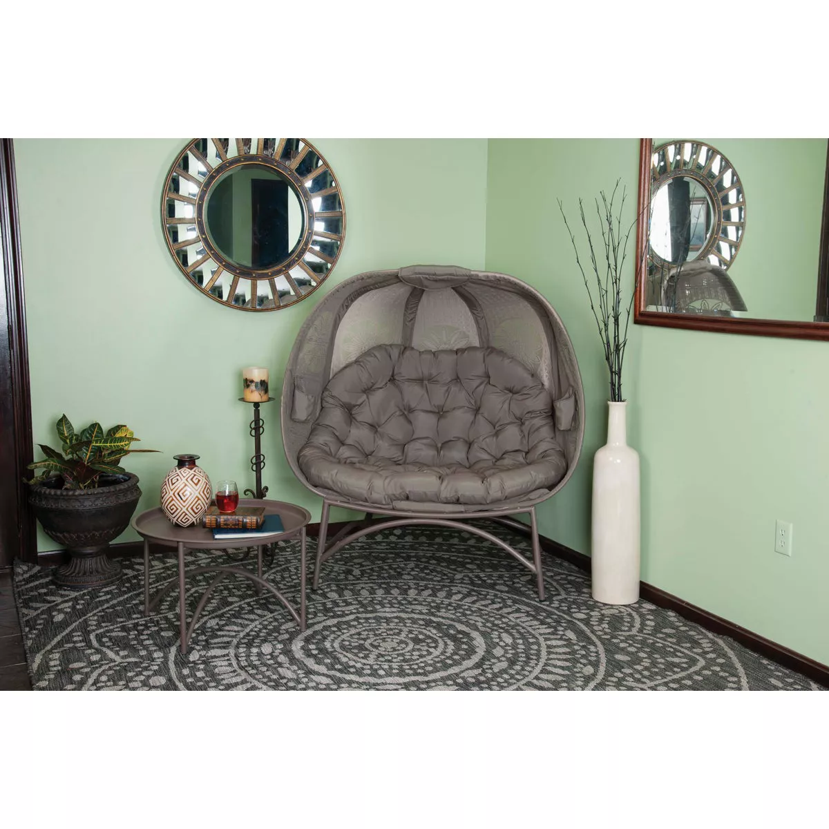 Flowerhouse Cozy Pumpkin 45 In. W. x 56 In. H. x 25 In. D. Sand Loveseat - photo 11