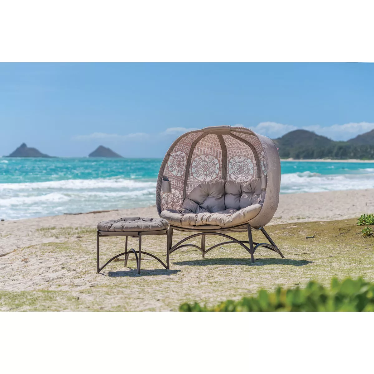 Flowerhouse Cozy Pumpkin 45 In. W. x 56 In. H. x 25 In. D. Sand Loveseat - photo 12