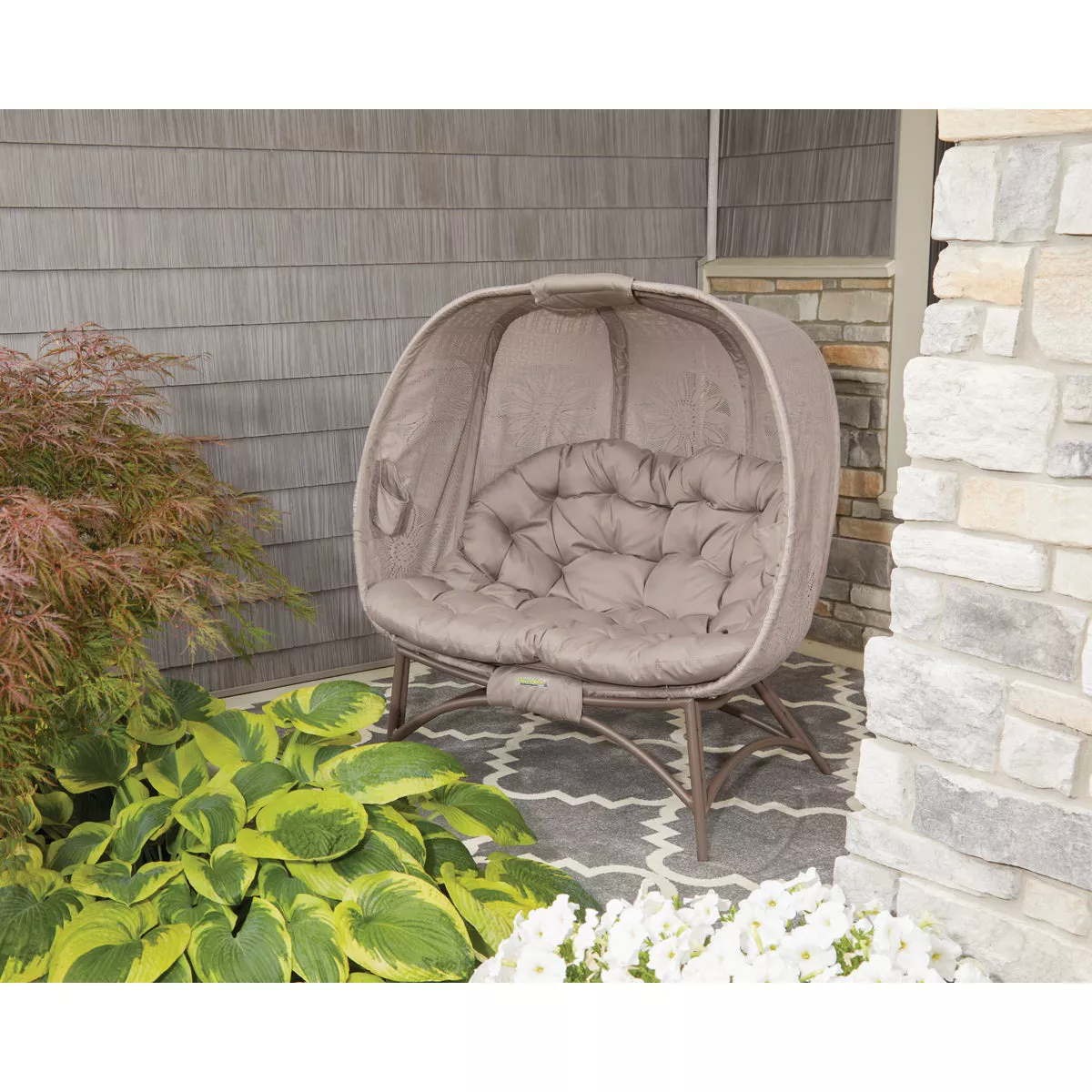 Flowerhouse Cozy Pumpkin 45 In. W. x 56 In. H. x 25 In. D. Sand Loveseat - photo 2