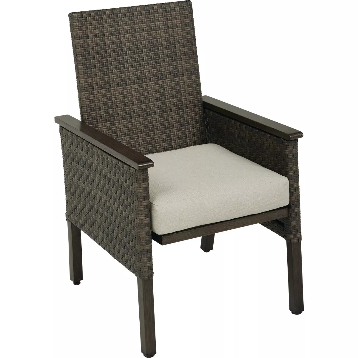 Outdoor Expressions 5-Piece Woodgrain Patio Dining Set with PFAS-Free Fabric - photo 4