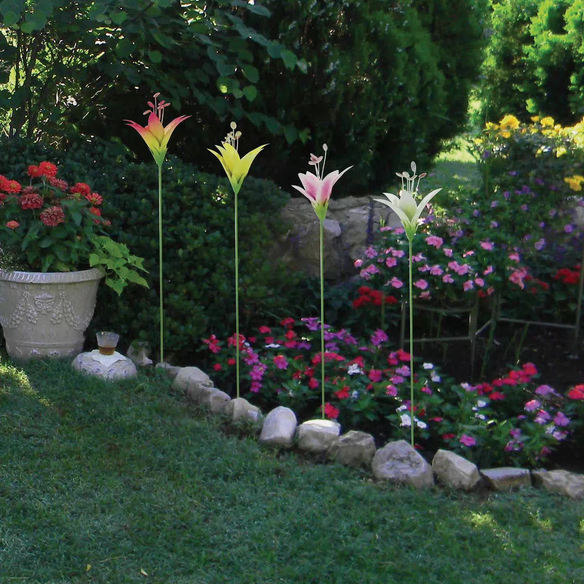 Alpine 26 In. H. Metal Lily Flower Garden Stake - photo 2