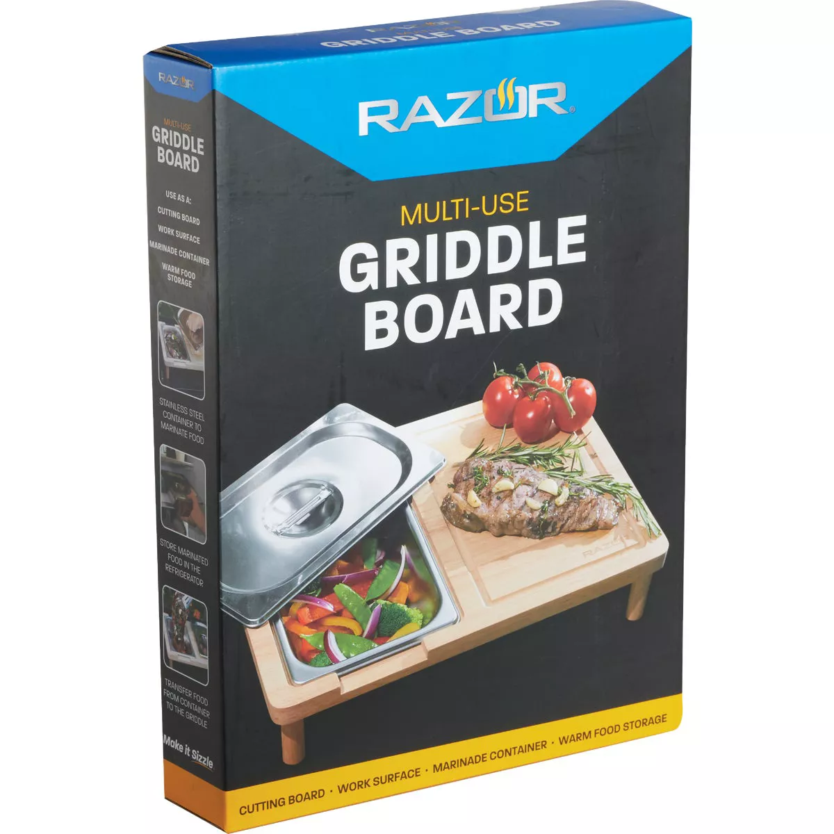 Mr. Bar-B-Q Razor 11.81 In. W. x 15.75 In. L. Wood Cutting Board - photo 3