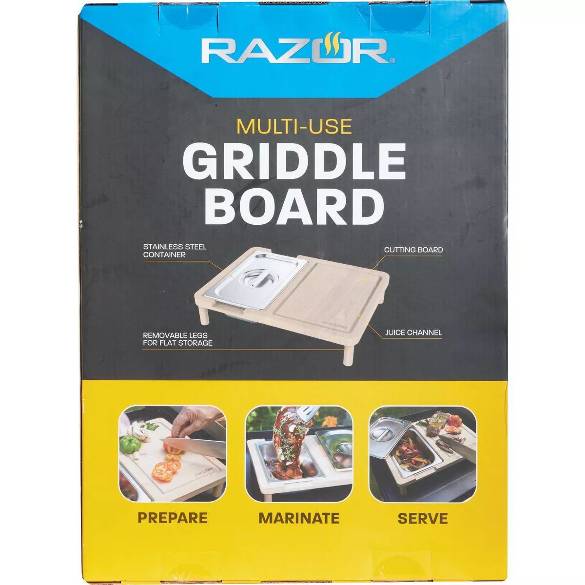 Mr. Bar-B-Q Razor 11.81 In. W. x 15.75 In. L. Wood Cutting Board - photo 4