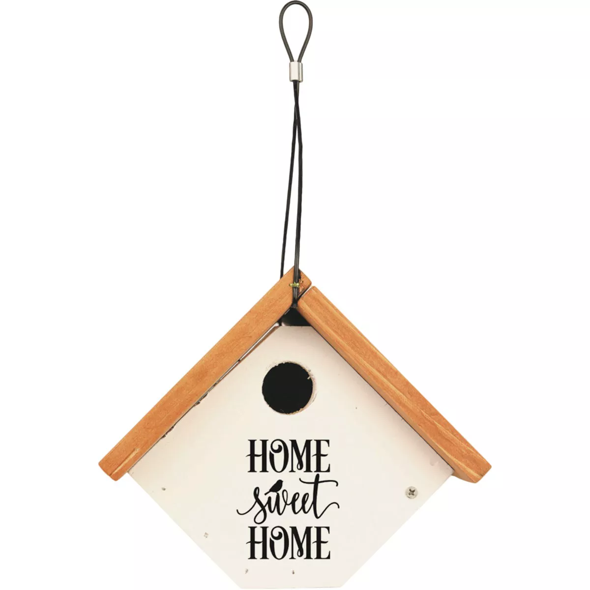 Wild Wings 7-1/4 In. W. x 8-1/4 In. H. x 7-1/4 In. D. White Cedar Farm House Style Wren House