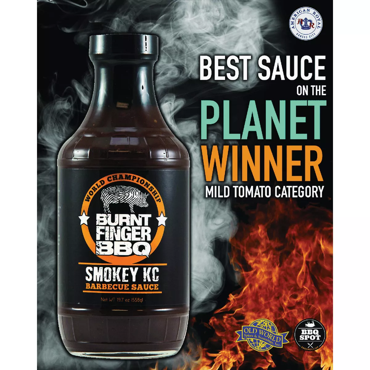 Burnt Finger BBQ 19 Oz. Sweet & Smokey Barbeque Sauce - photo 2