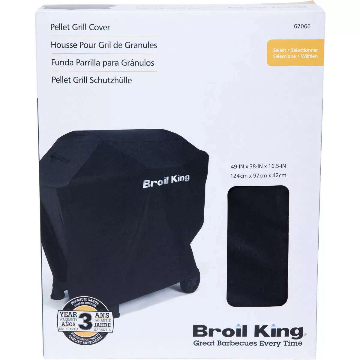 Broil King Crown Pellet 500 49 In. Black Grill Cover - photo 2