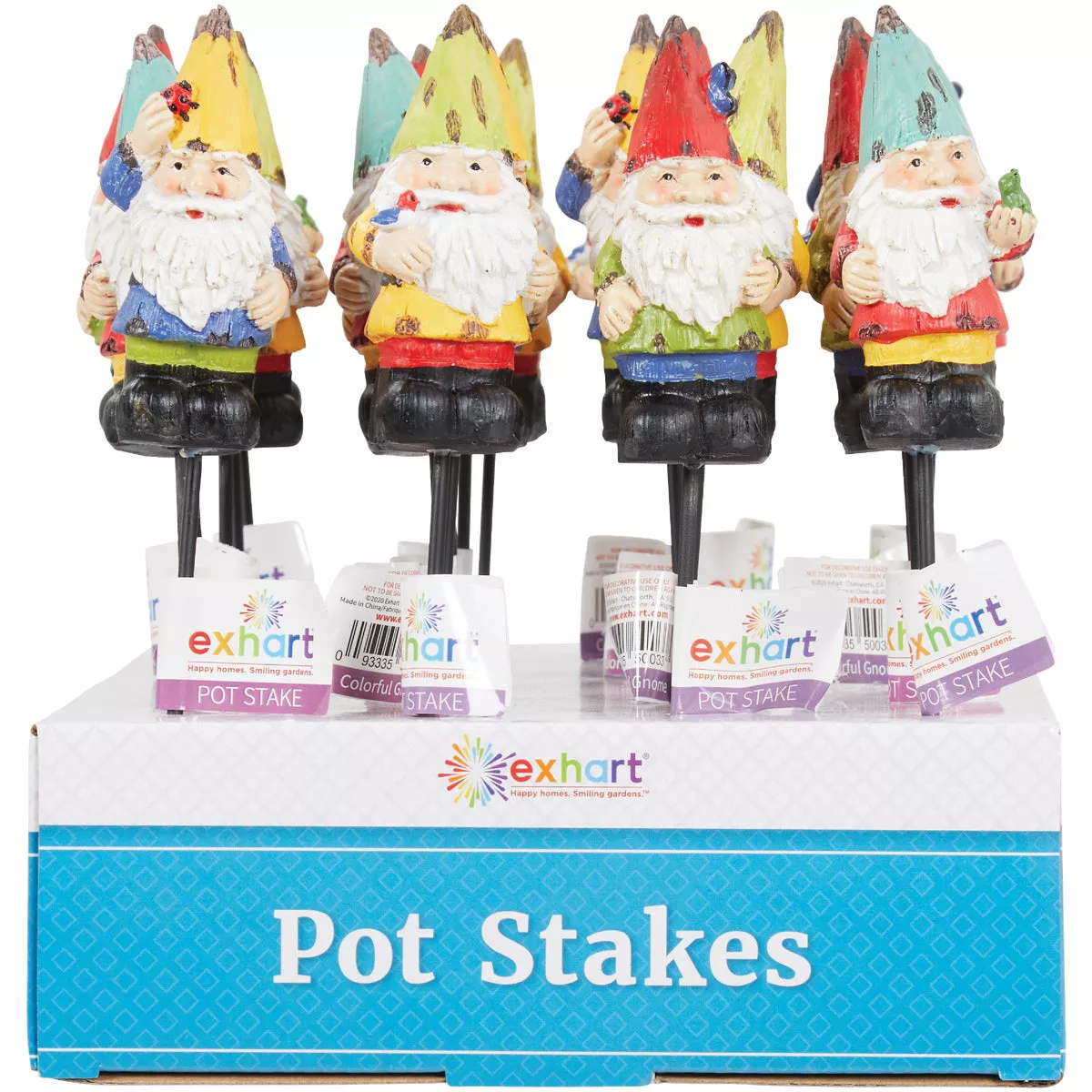 Exhart 9 In. Colorful Resin Gnome Pot Stake - photo 2