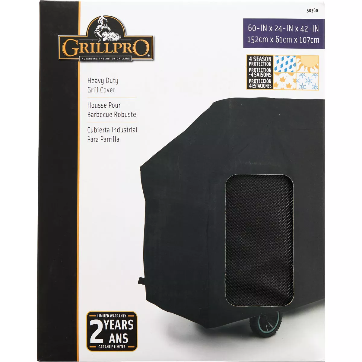 GrillPro Black 60 In. Deluxe Grill Cover - photo 2