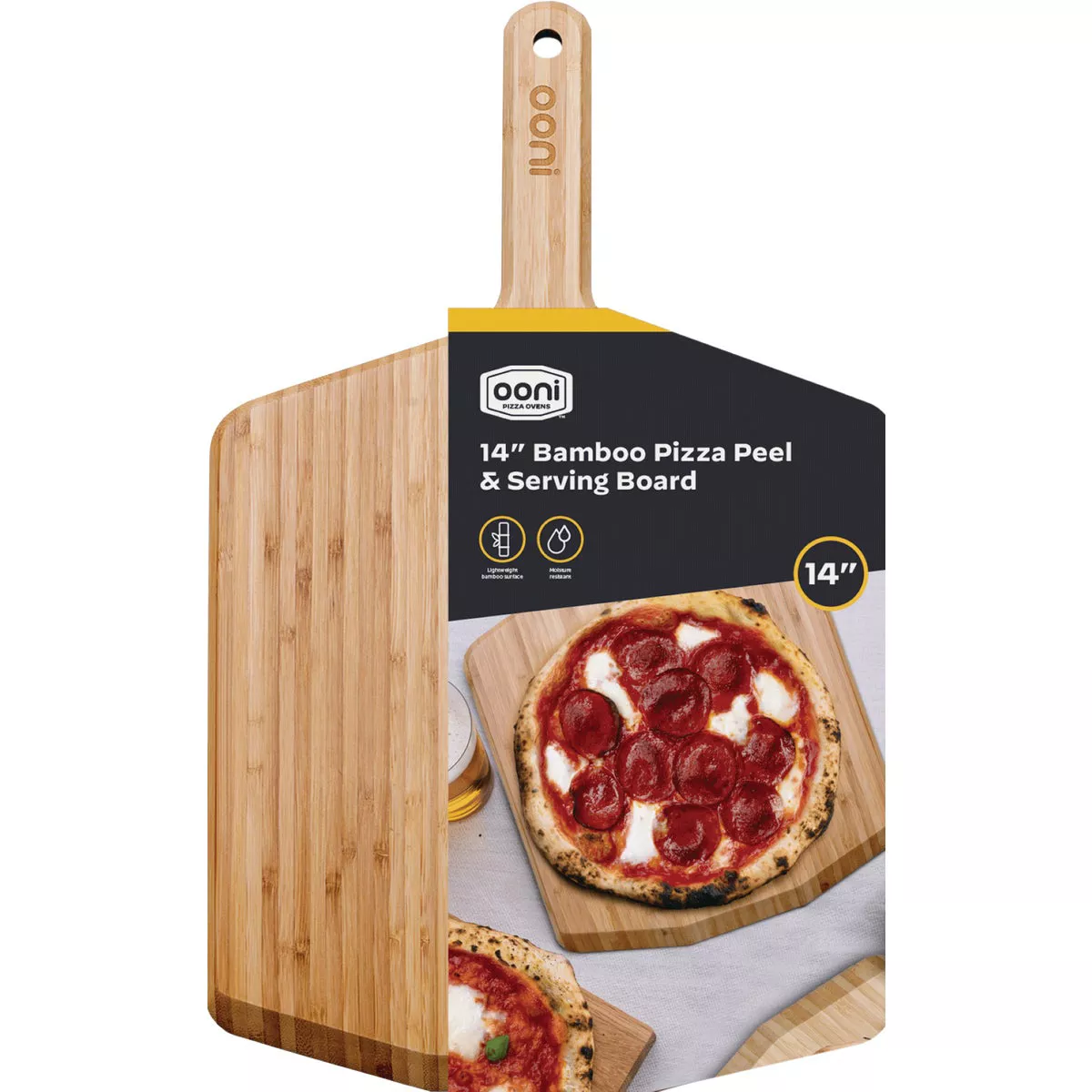 Ooni 14 Bamboo Pizza Peel & Serving Board - photo 3