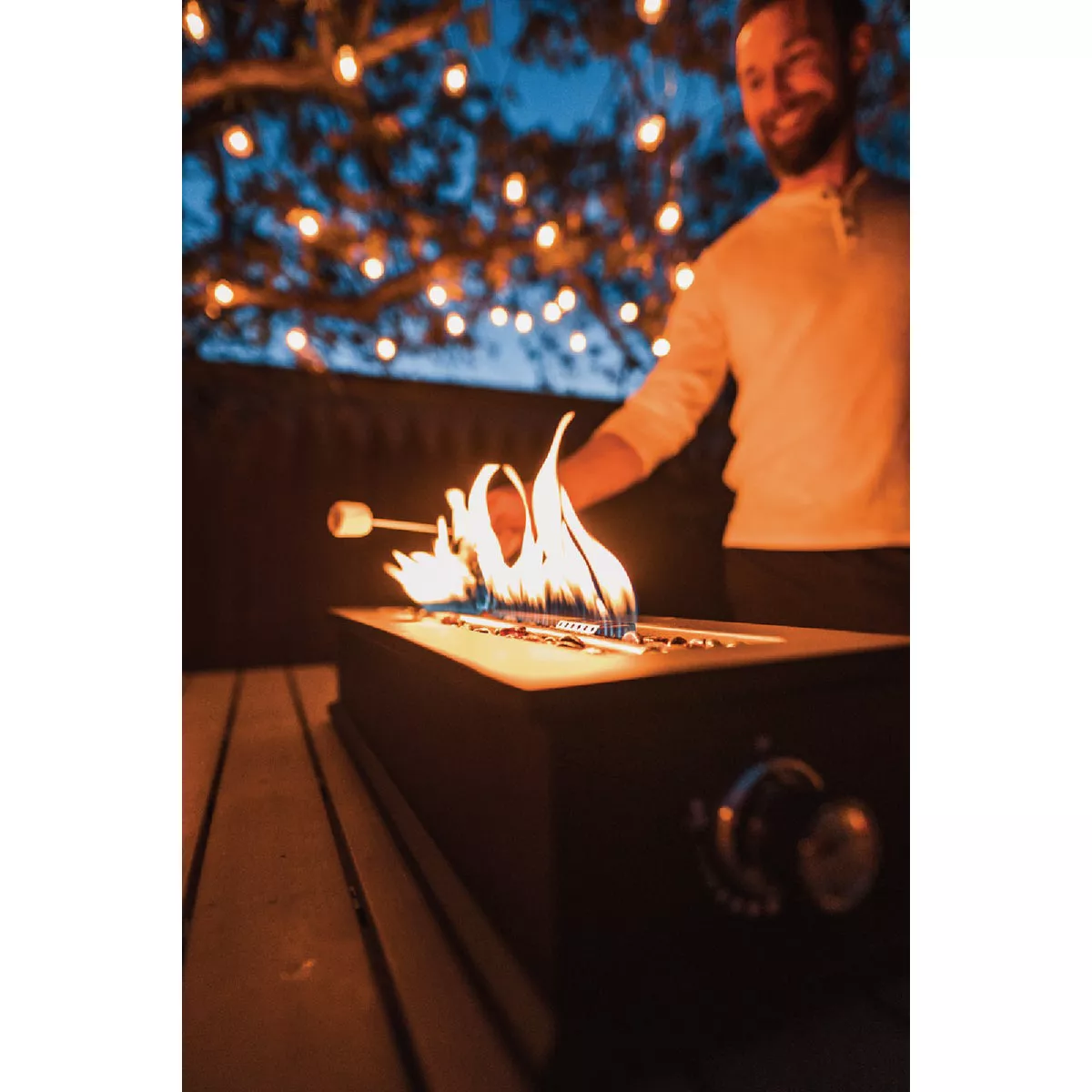 Ukiah Loom X 28 In. Black Rectangle Tabletop Gas Fire Pit - photo 5