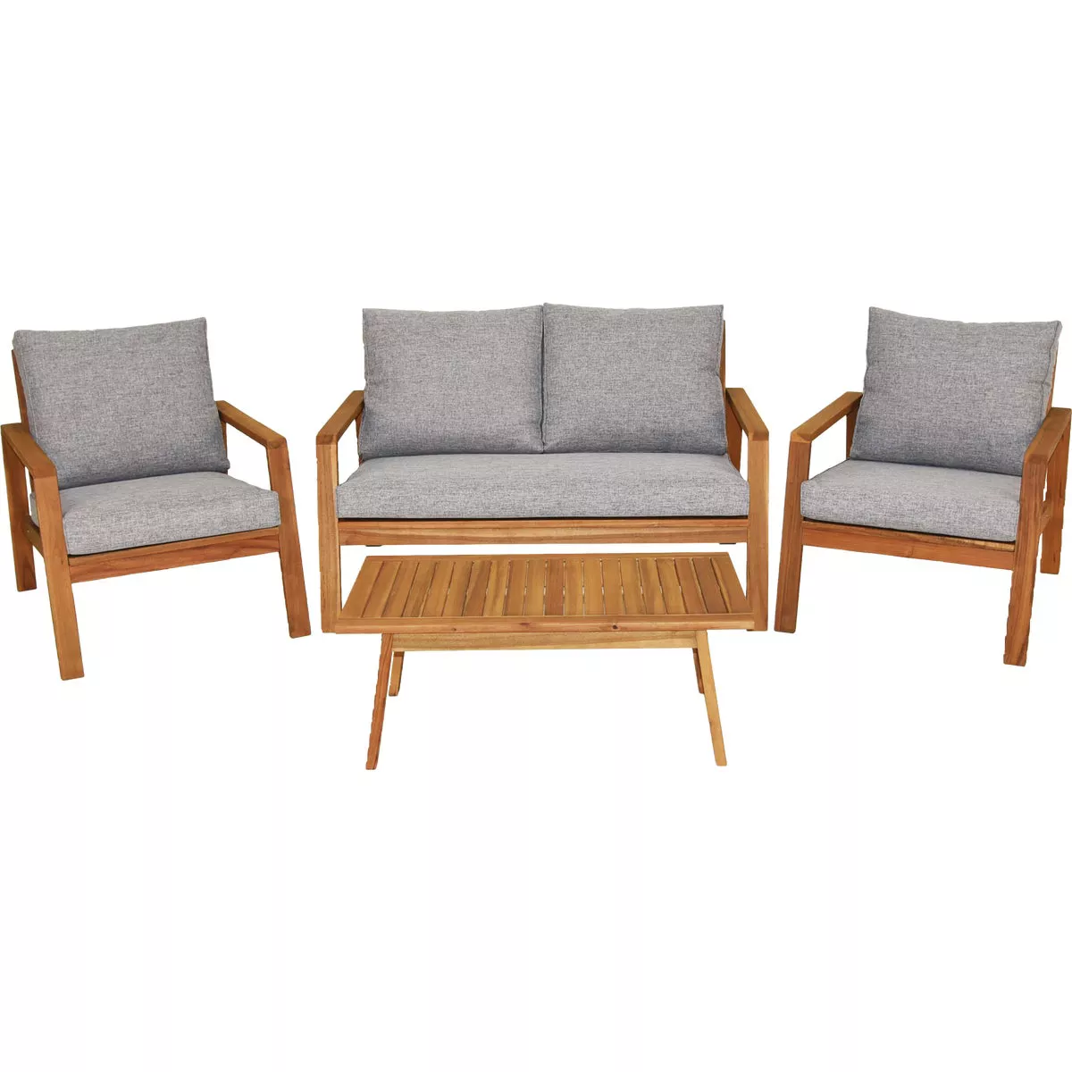 Outdoor Expressions Sutton 4-Piece Acacia Wood Chat Set