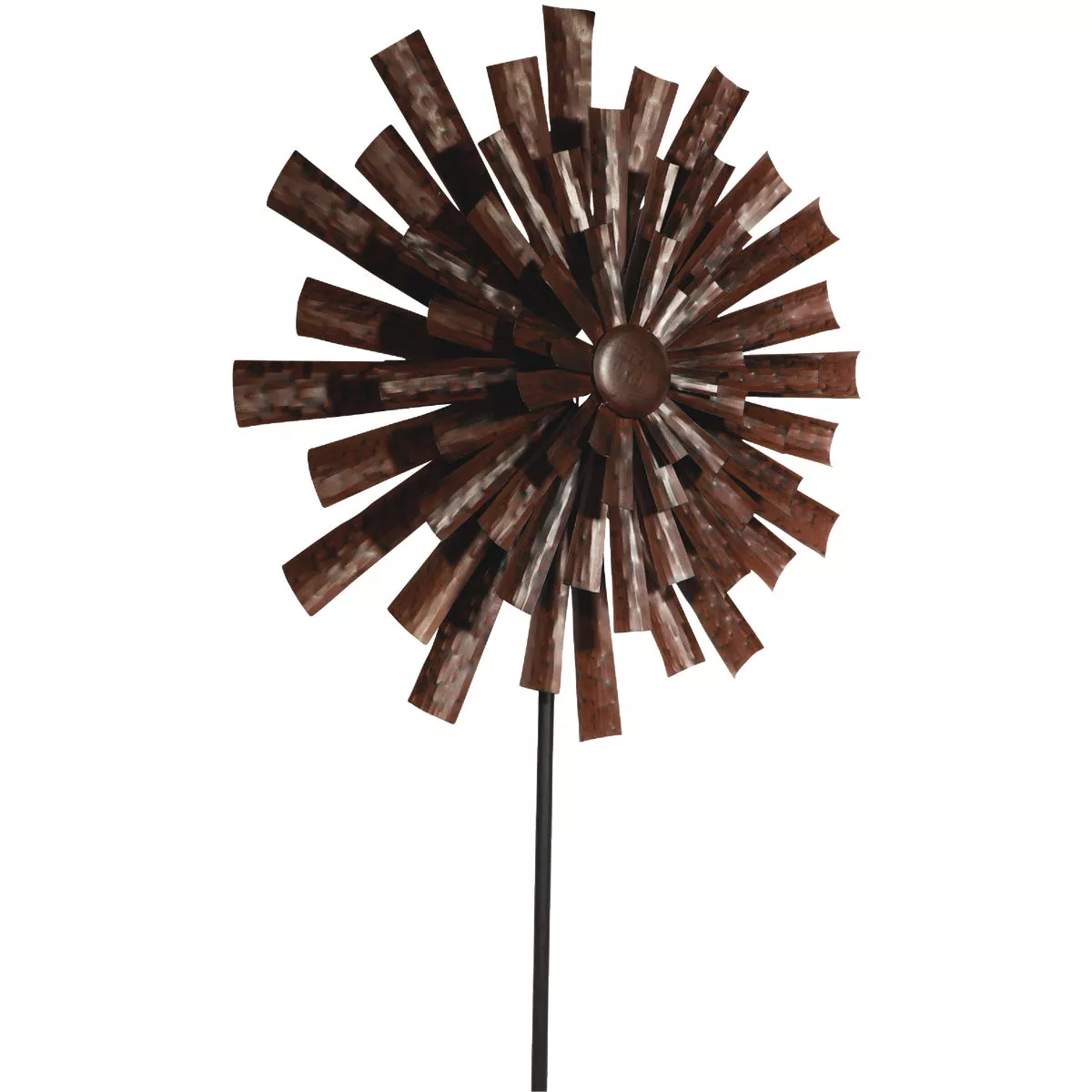 Alpine 81 In. H. Bronze Floral Kinetic Windspinner Garden Stake - photo 3