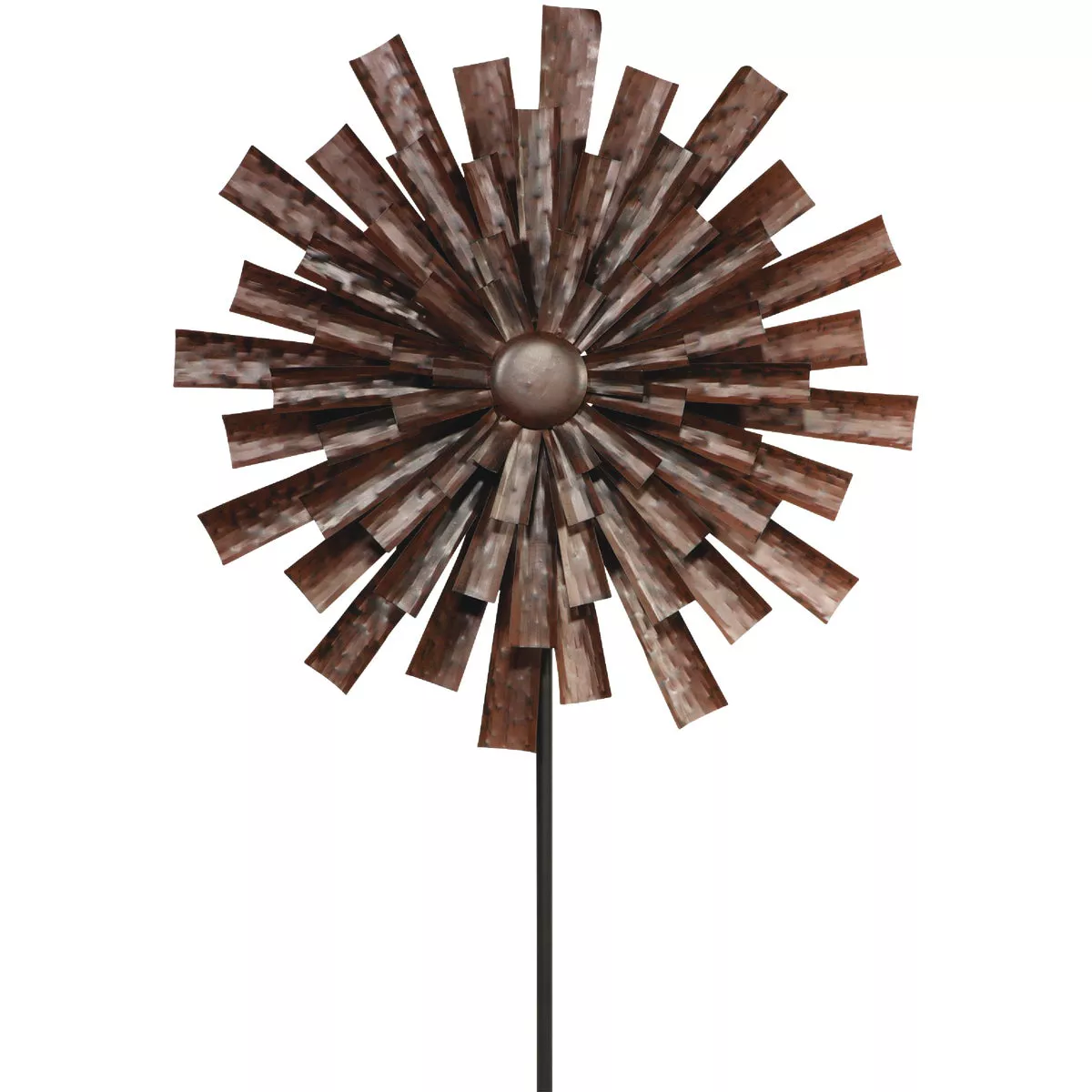 Alpine 81 In. H. Bronze Floral Kinetic Windspinner Garden Stake - photo 4