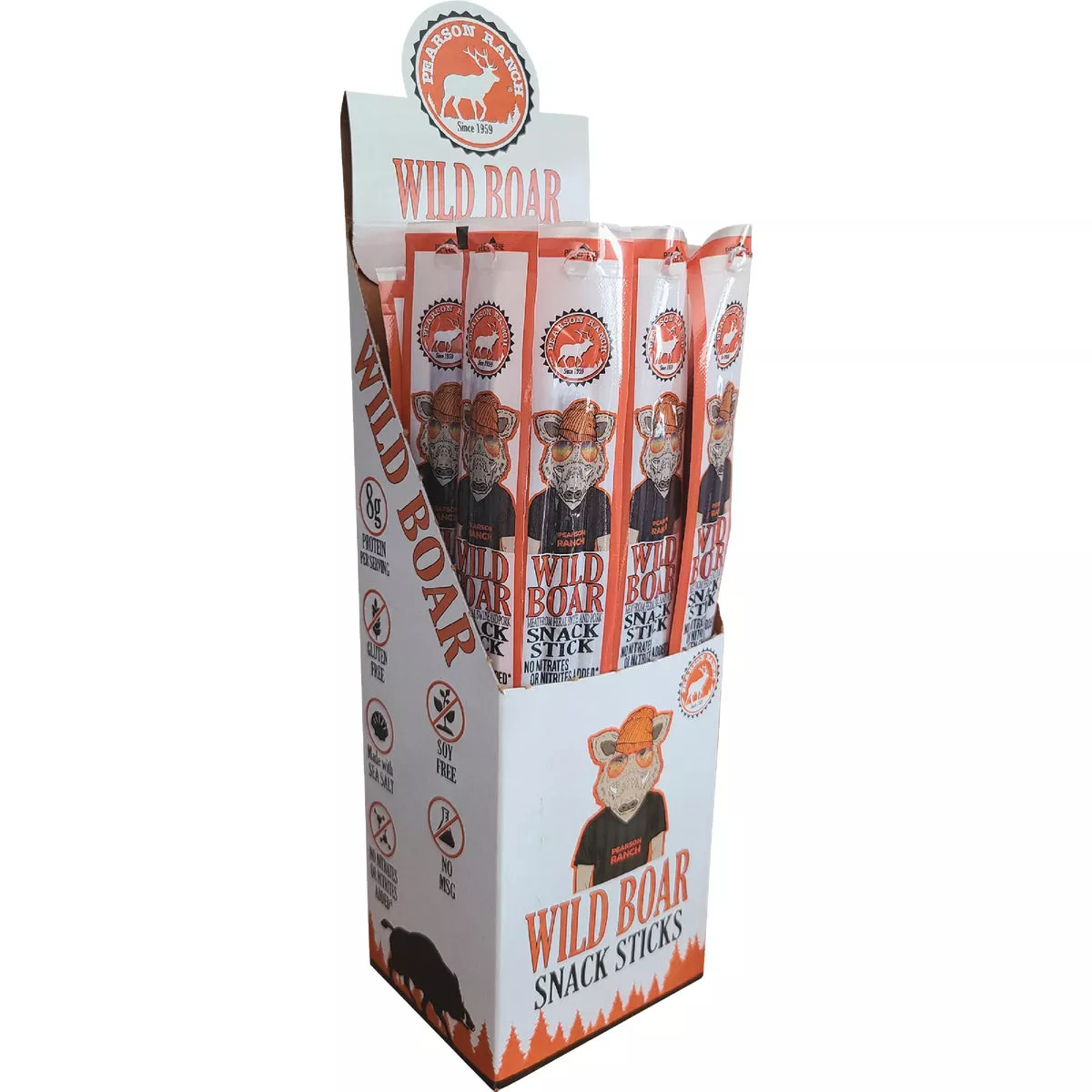 Pearson Ranch Jerky 1 Oz. Wild Boar Snack Sticks Jerky Display (24 Sticks) - photo 3