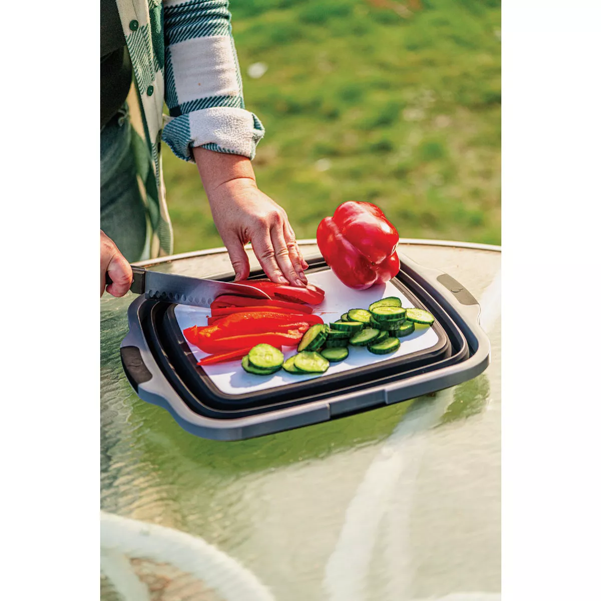 Drip EZ Jr. Black 15.75 In. L. x 12.5 In. W. x 4.5 In. D. Collapsible Food Prep Tub - photo 3