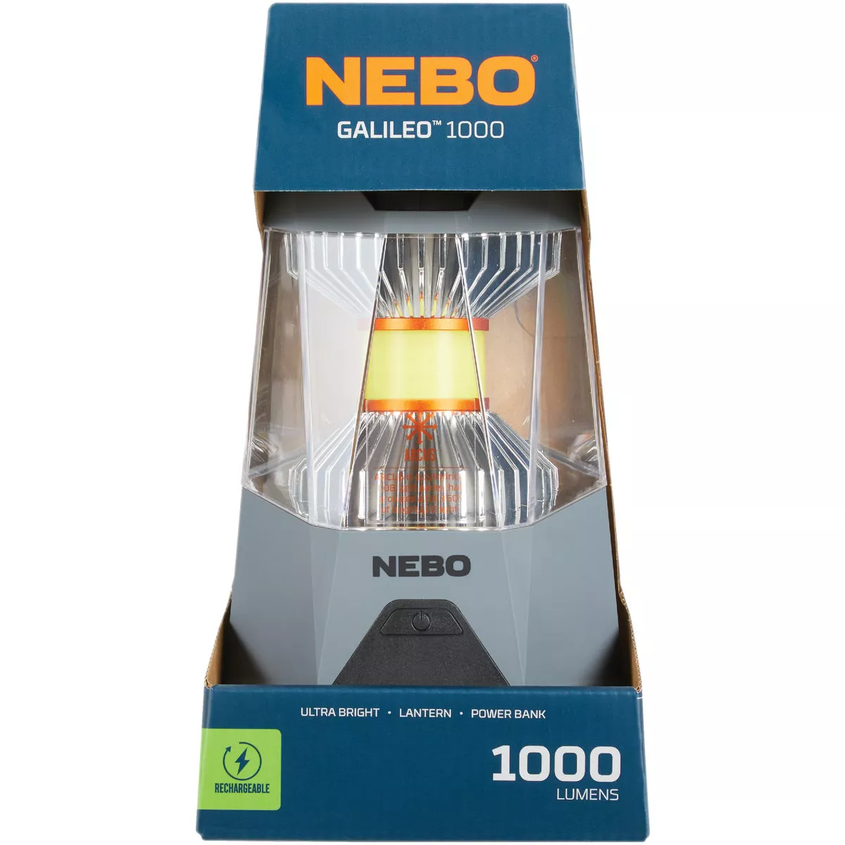 Nebo Galileo 5.5 In. W. x 10 In. H. x 5.5 In. D. Gray Rechargeable LED Lantern - photo 2