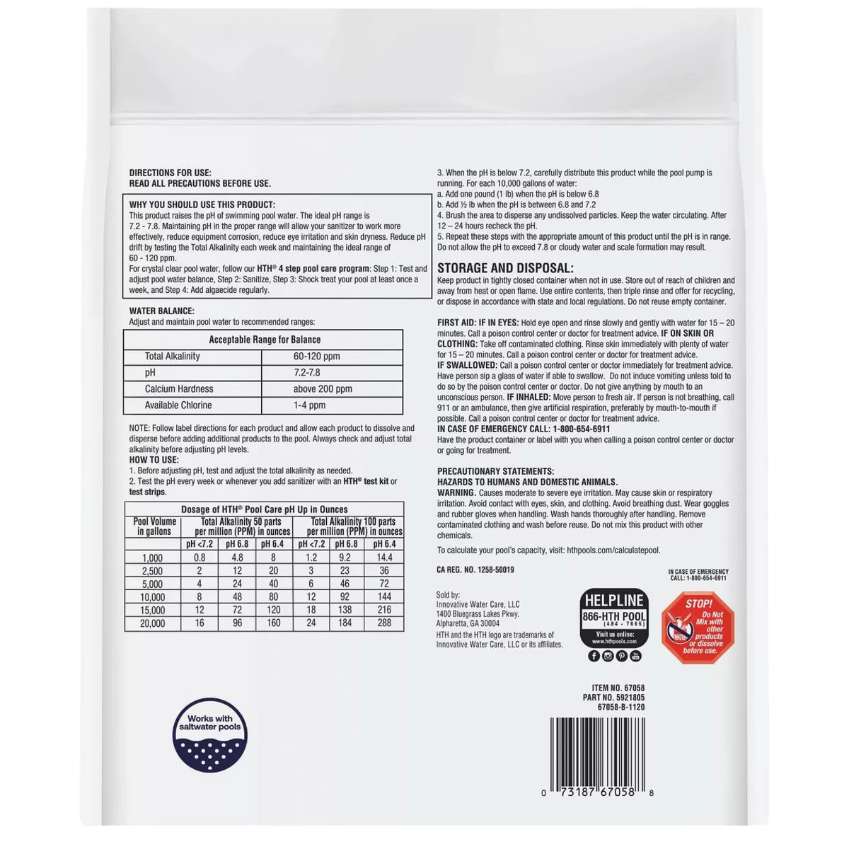 HTH Pool Care pH Up 4 Lb. pH Increaser Granule - photo 2
