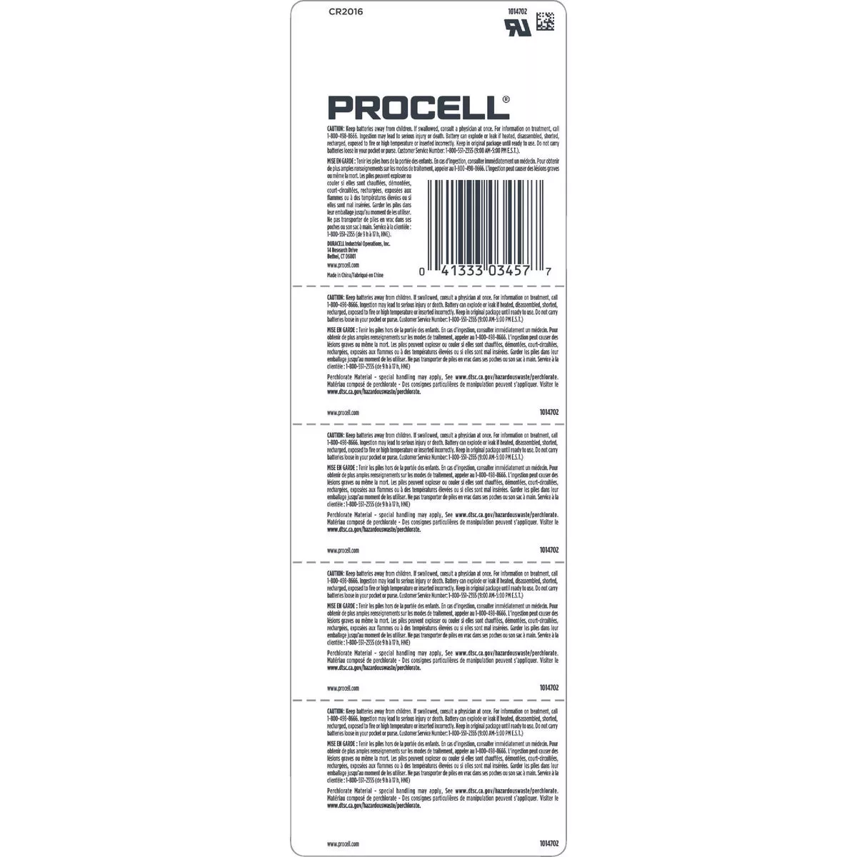 Procell 2016 Lithium 3.0V Coin Cell Battery (5-Pack) - photo 3