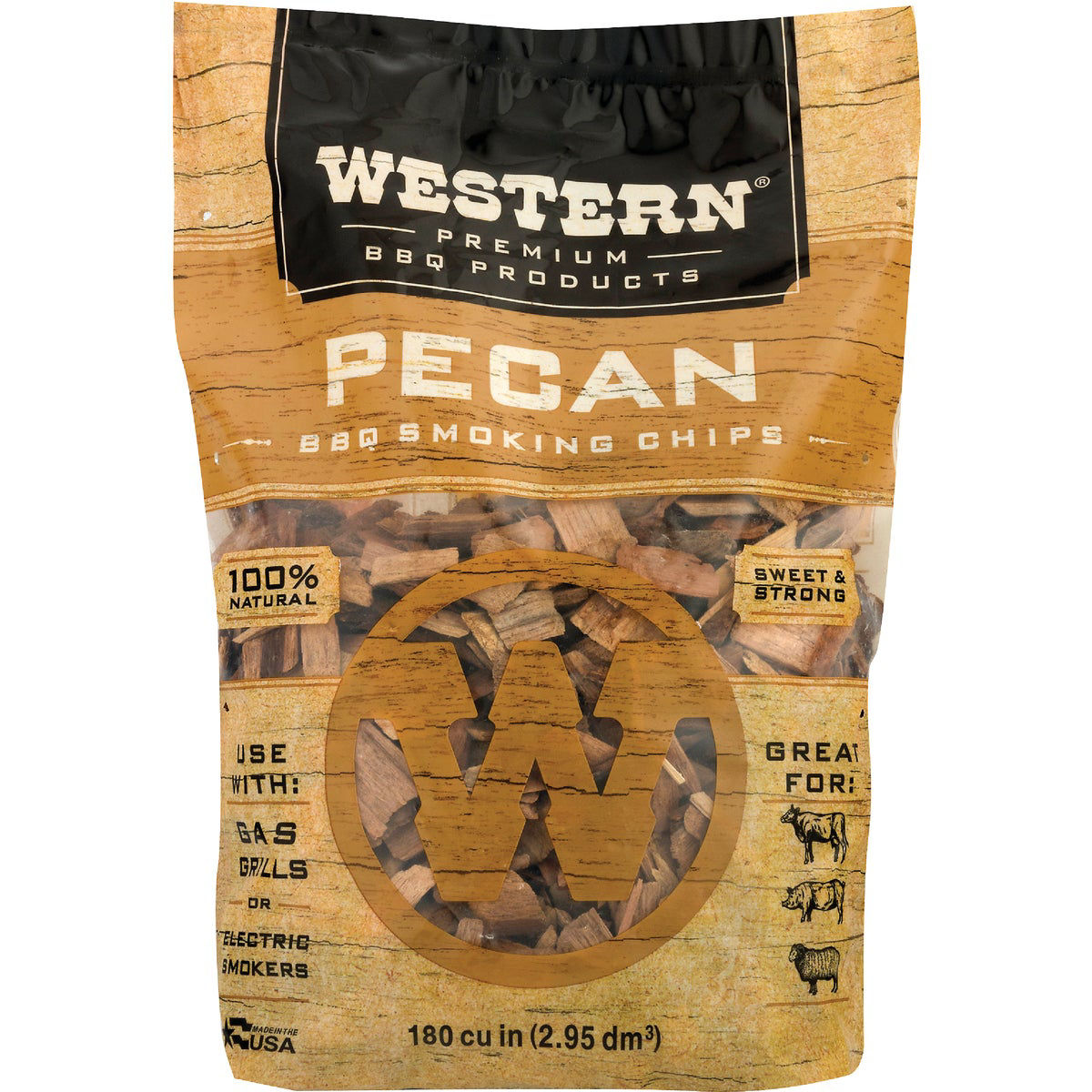Western 180 Cu. In. Pecan Wood Smoking Chips - Thumbnail 2