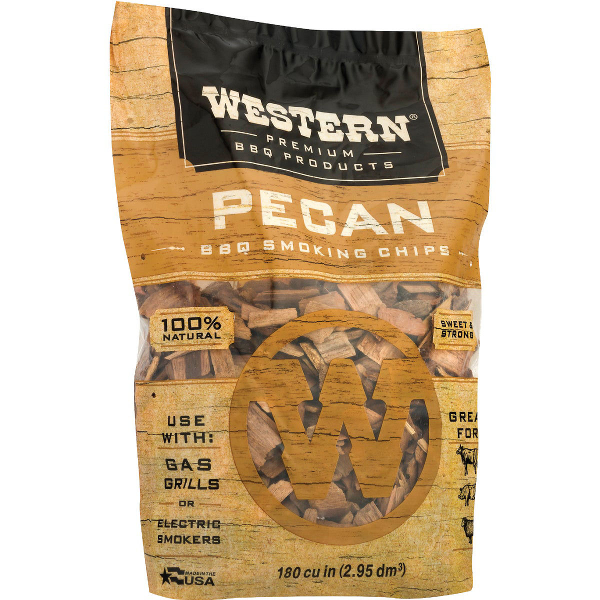 Western 180 Cu. In. Pecan Wood Smoking Chips - Thumbnail 3
