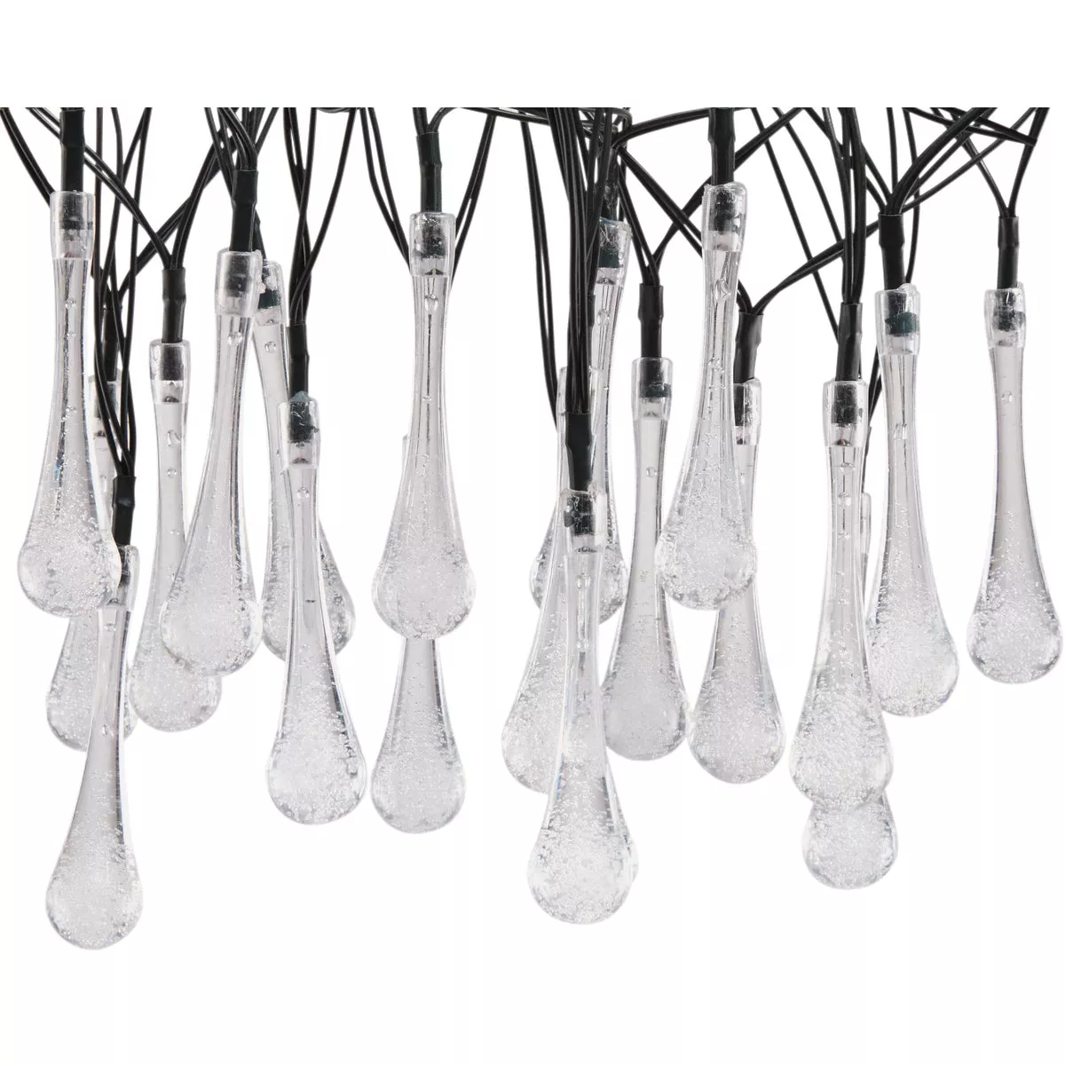 Alpine 12 Ft. 20 Multi-Color LED Waterdrop Solar Outdoor Patio String Lights (2-Pack) - photo 3