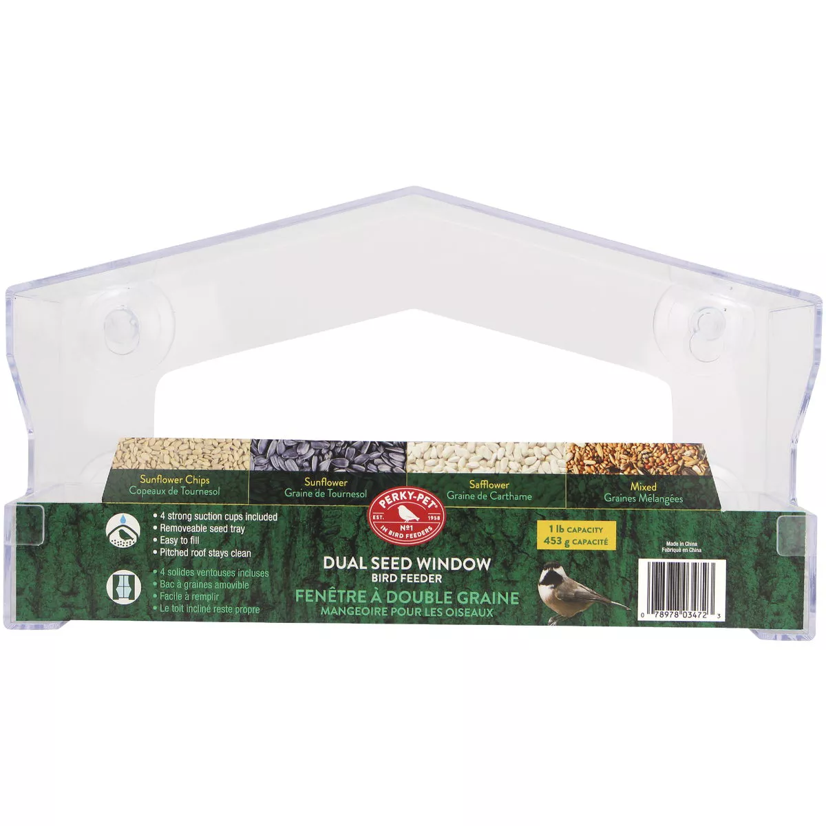 Perky-Pet Clear Plastic Window 1 Lb. Capacity Bird Feeder - photo 4