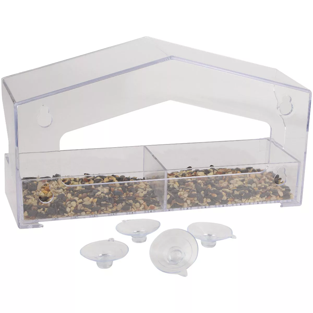 Perky-Pet Clear Plastic Window 1 Lb. Capacity Bird Feeder - photo 6
