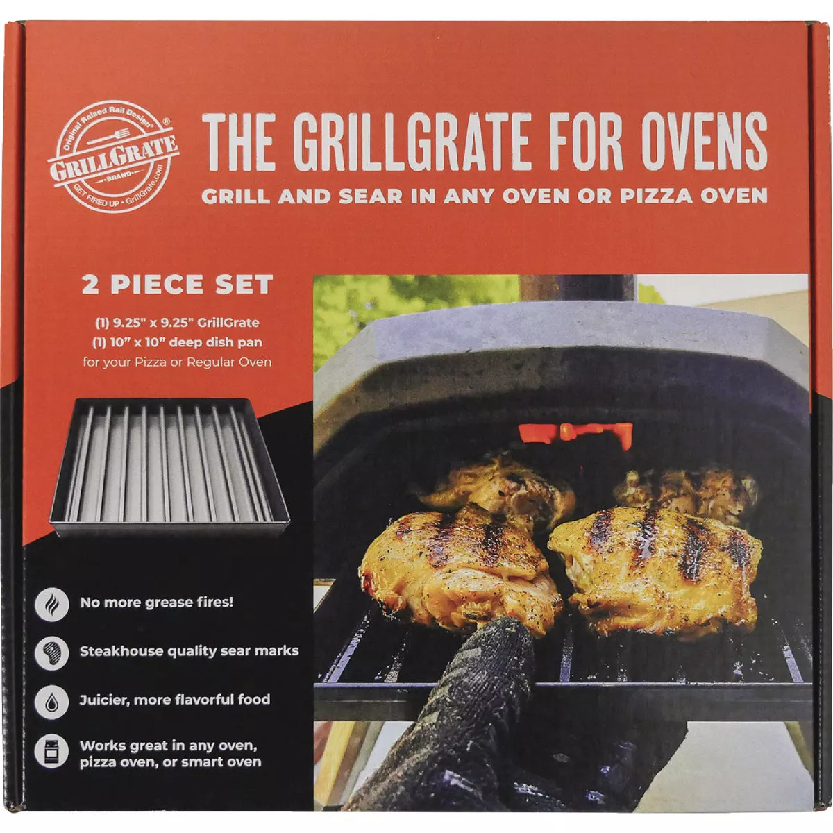 GrillGrate Pizza Oven Pan & Grate 2-Piece Set - photo 5