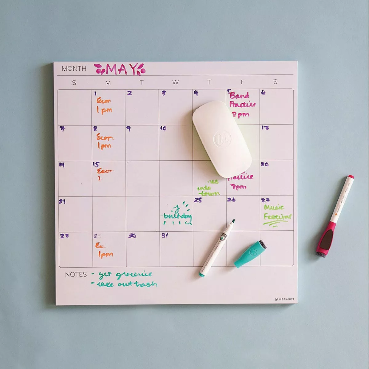 U Brands Felt Bottom 3.75 In. x 1 In. x 7 In. Magnetic Dry Erase Board Eraser - photo 4