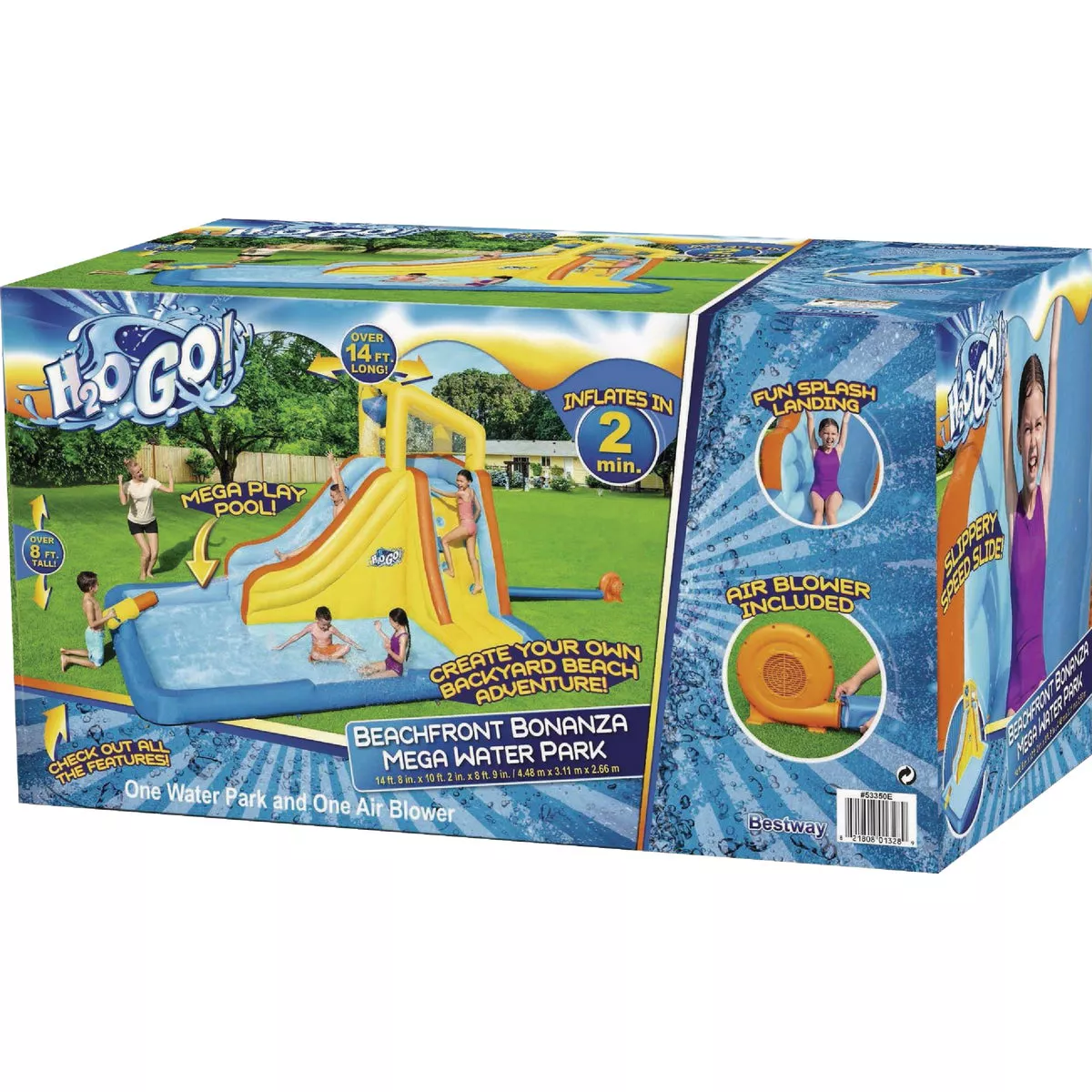 H2OGO! 14 Ft. 8 In. x 10 Ft. 2 In. x 8 Ft. 9 In. Beachfront Bonanza Mega Water Park - photo 2