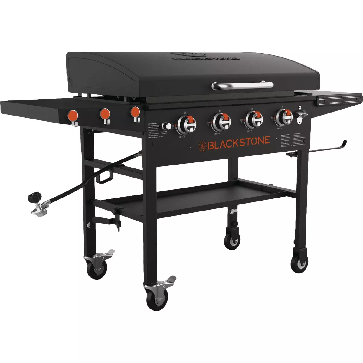 Blackstone 36 In. 4-Burner Propane Griddle with Hood, Black