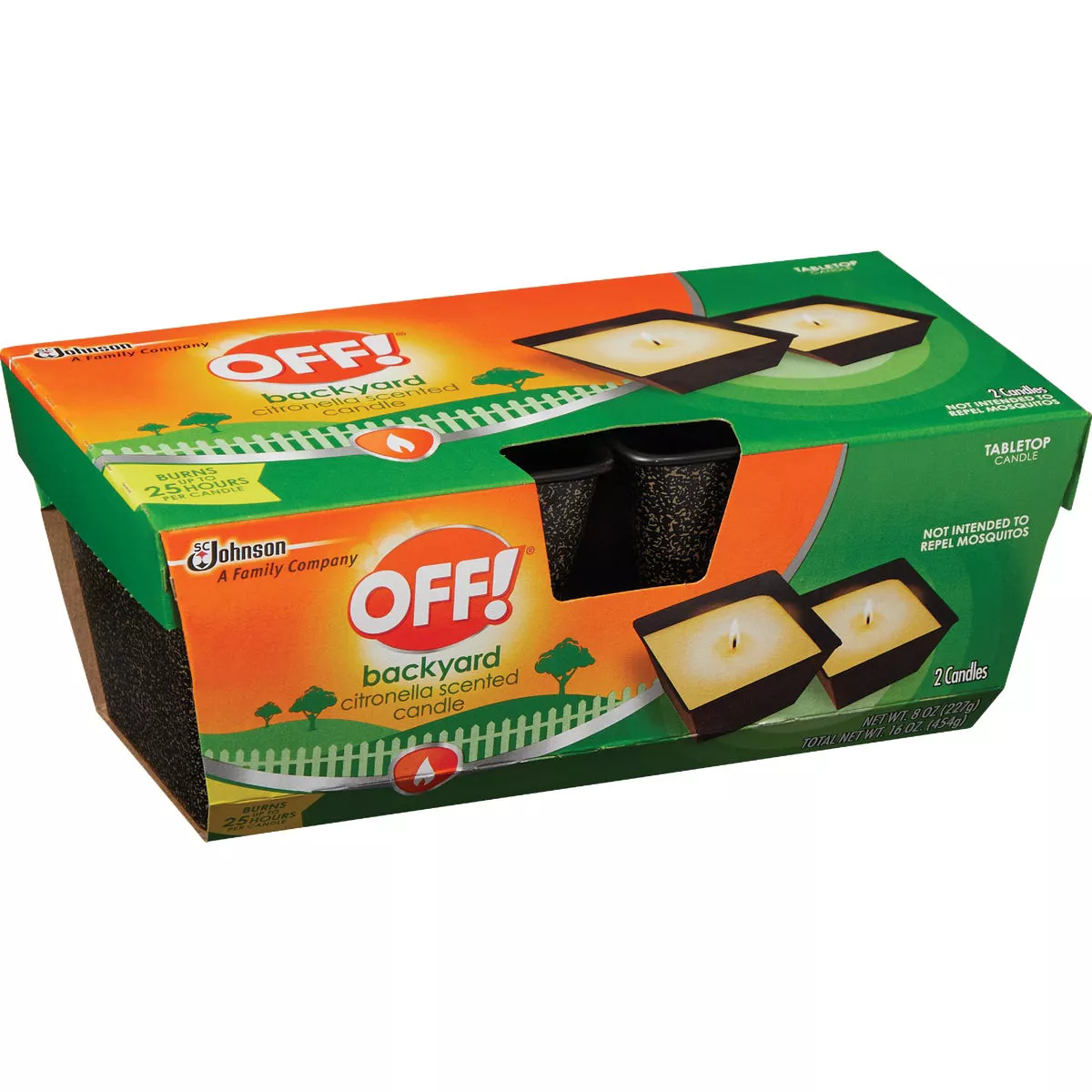 OFF! 8 Oz. 1-Wick Mini Citronella Candle (2-Pack)
