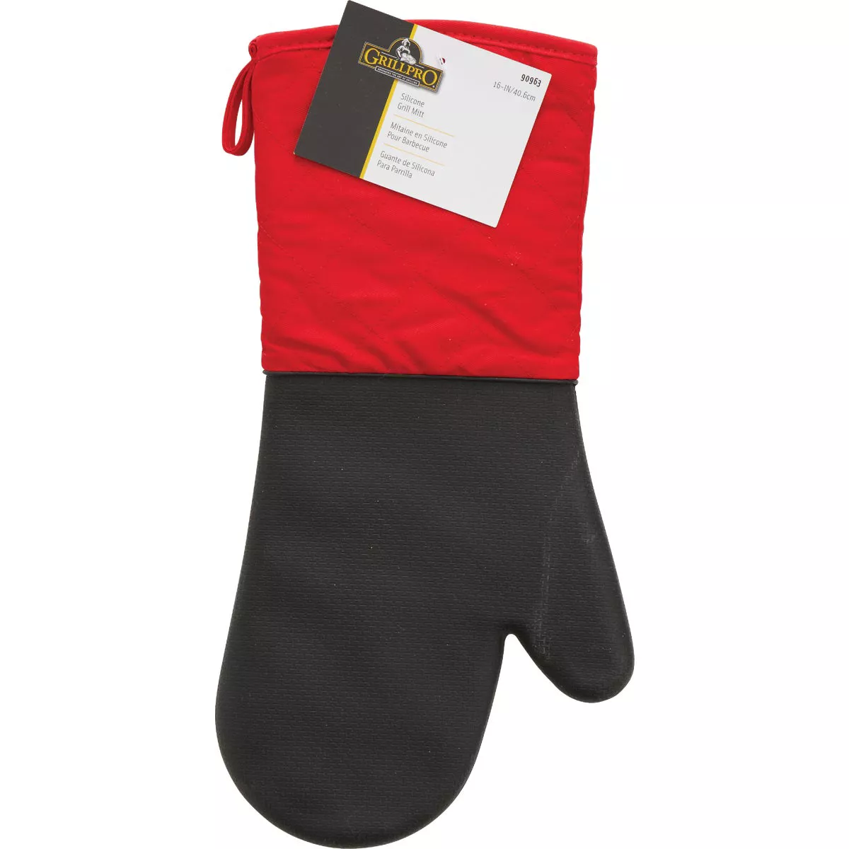 GrillPro 16 In. Black Heavy-Duty Silicone Palm Grill Mitt - photo 3