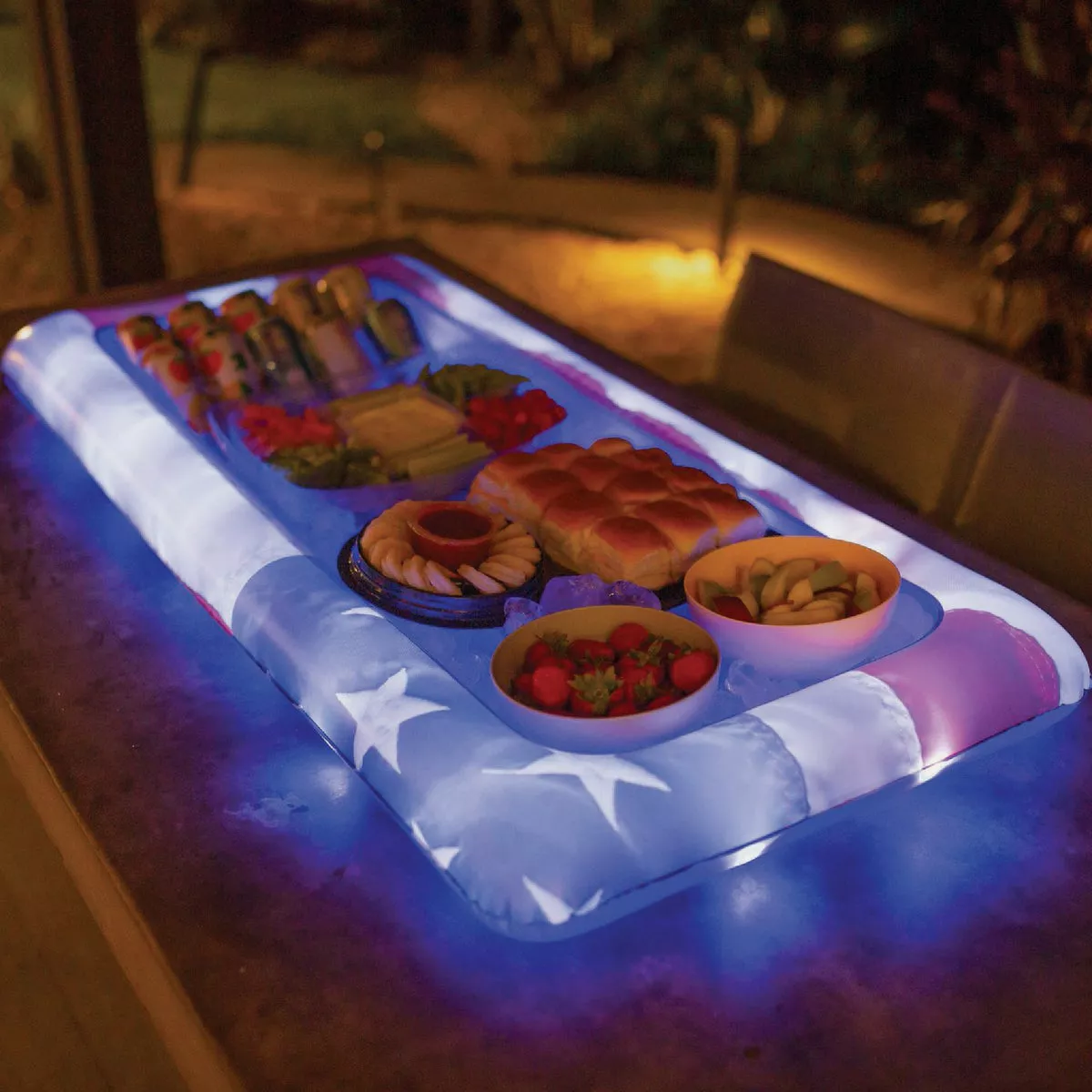 PoolCandy Stars & Stripes LED Illuminated Buffet Cooler - photo 2