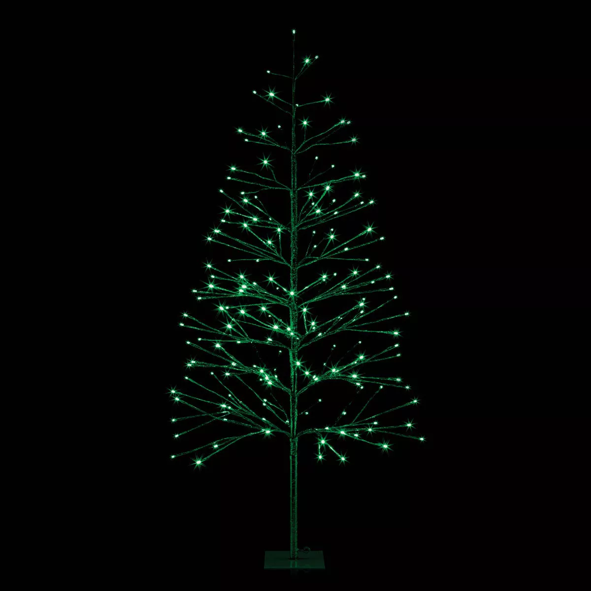 Alpine 60 In. Silver Christmas Tree with Green LED Lights - photo 4