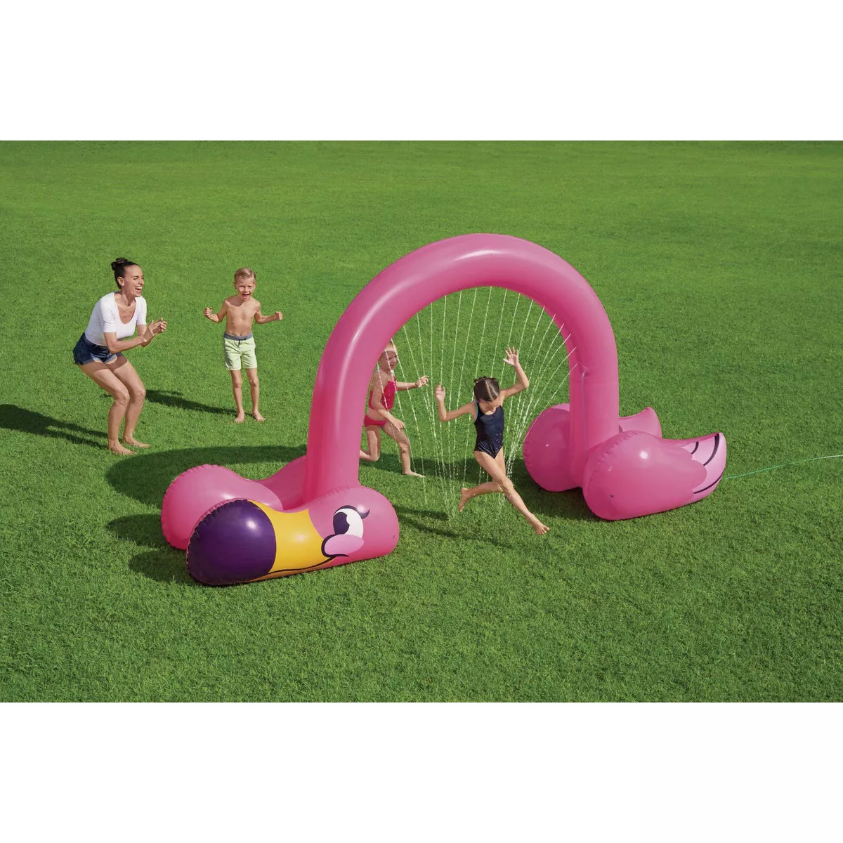 H20GO! 11 Ft. 2 In. x 43 In. x 6 Ft. 4 In. Jumbo Flamingo Sprinkler - photo 3