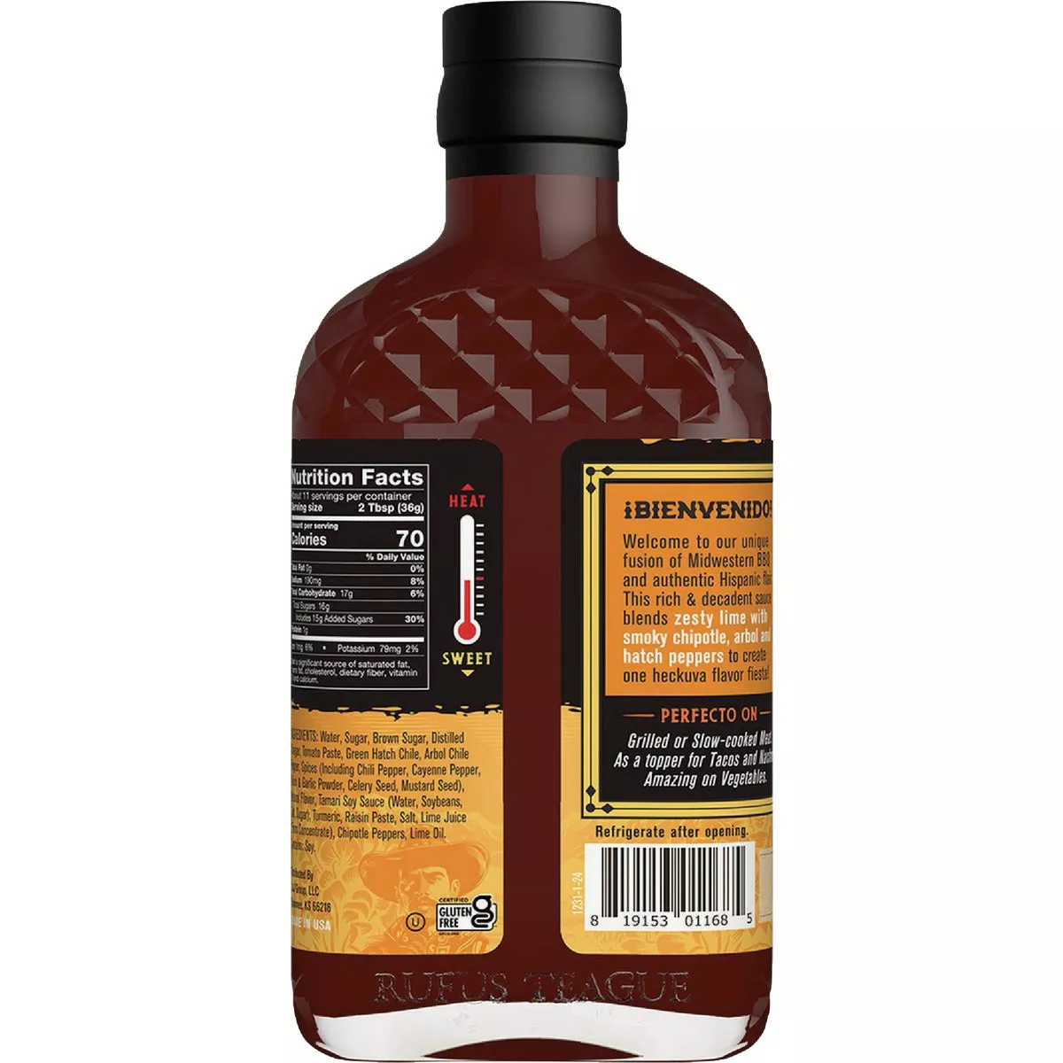 Rufus Teague 14 Oz. Tres Chiles Pixa Dulce Latino BBQ Sauce - photo 2