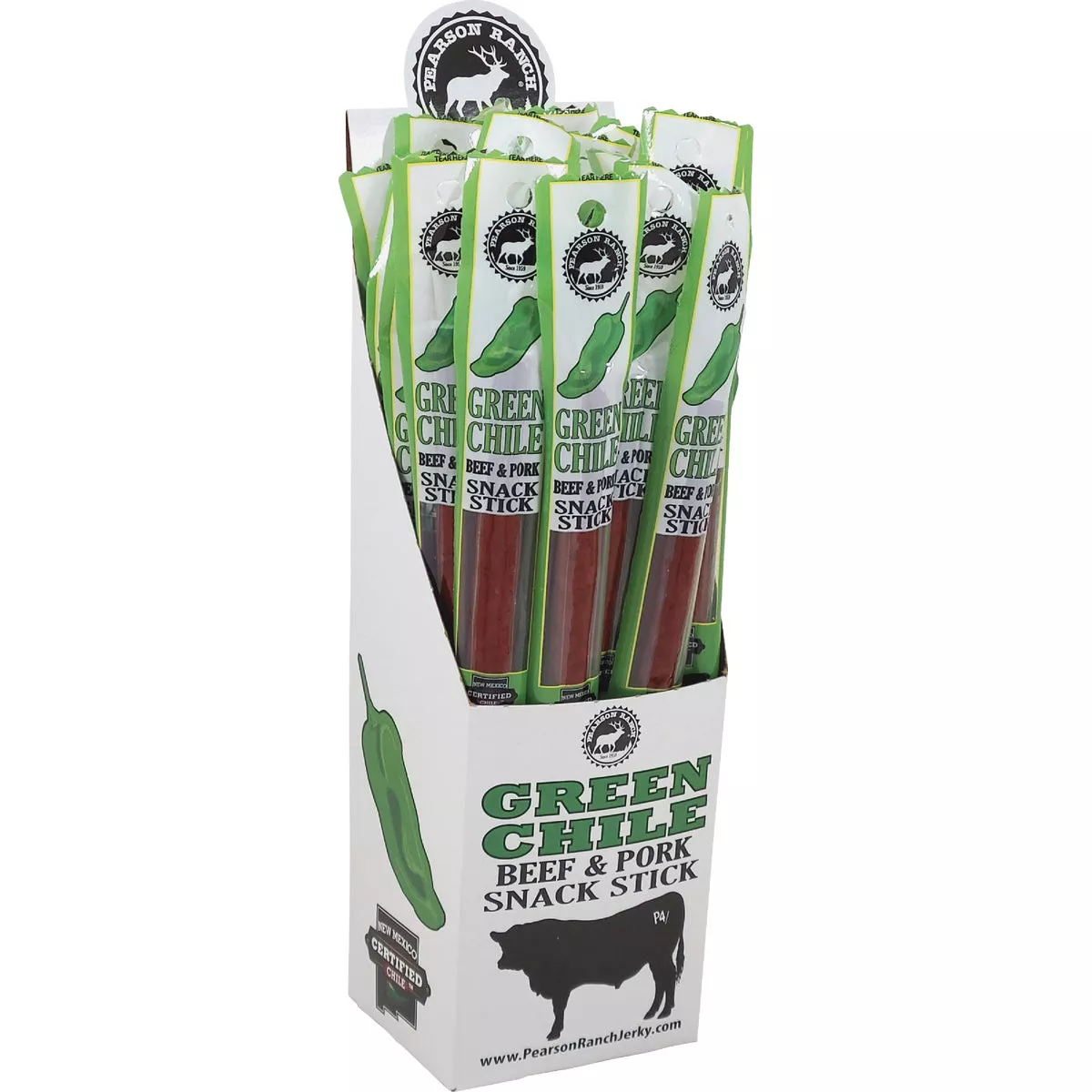 Pearson Ranch Jerky Green Chile Beef & Pork Snack Stick - photo 3