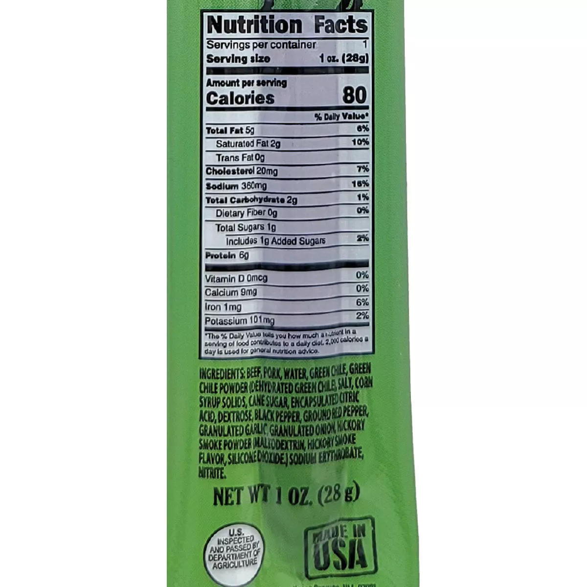 Pearson Ranch Jerky Green Chile Beef & Pork Snack Stick - photo 4