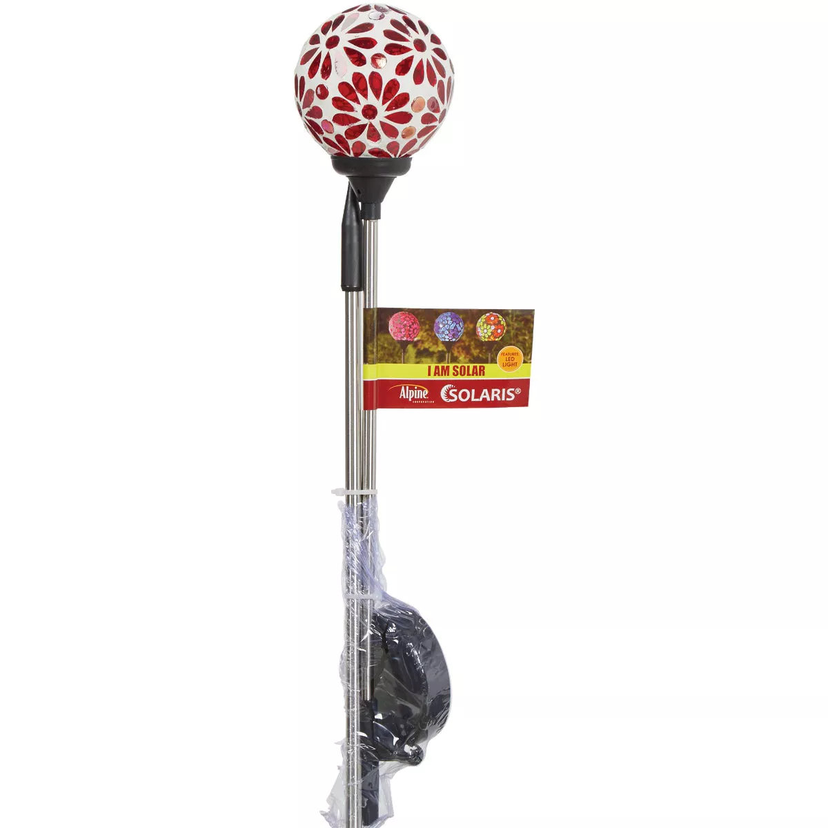 Alpine Mosaic Glass Daisy 32 In. H. Solar Stake Light - photo 2